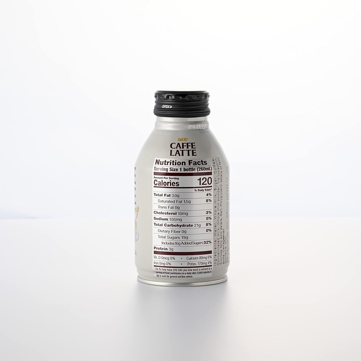 UCC Ready to Drink Caffe Latte, 8.79 FL OZ (Pack of 24), Imported from Japan