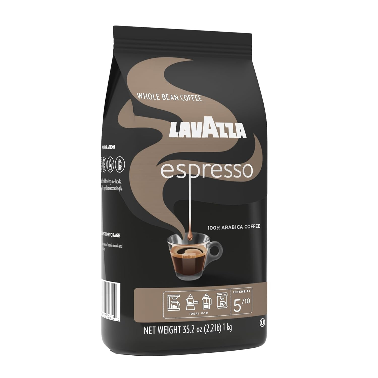 Lavazza Espresso Whole Bean Coffee Medium Roast 100% Arabica 2.2lb Bag