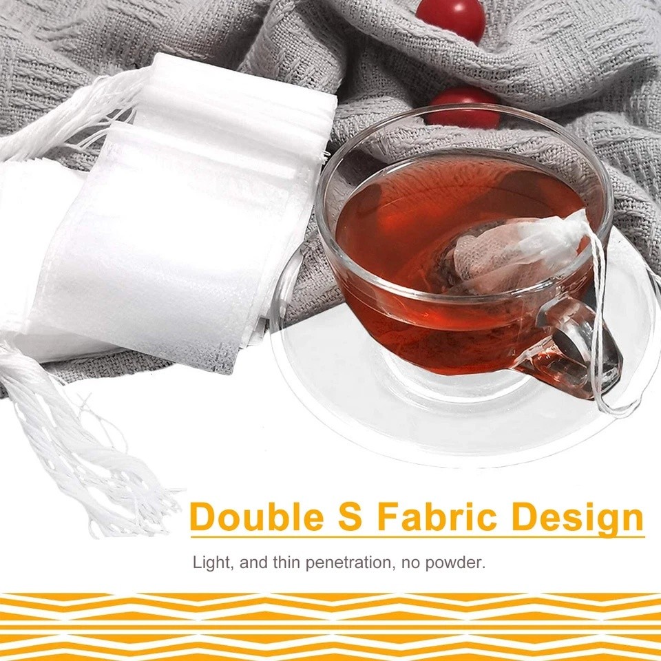 1000pcs Disposable Empty Tea Bag Drawstring Seal Teabags Loose Leaf Tea Filters