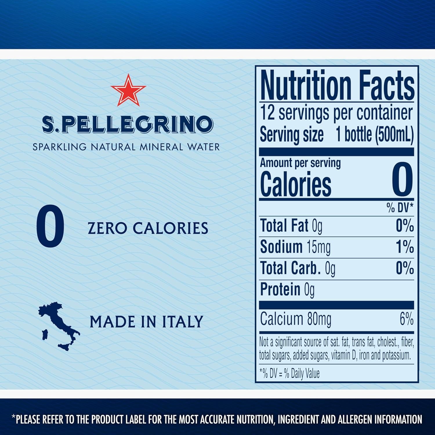 S.Pellegrino Sparkling Natural Mineral Water Plastic Bottles 16.9 Floz (12 Pack)