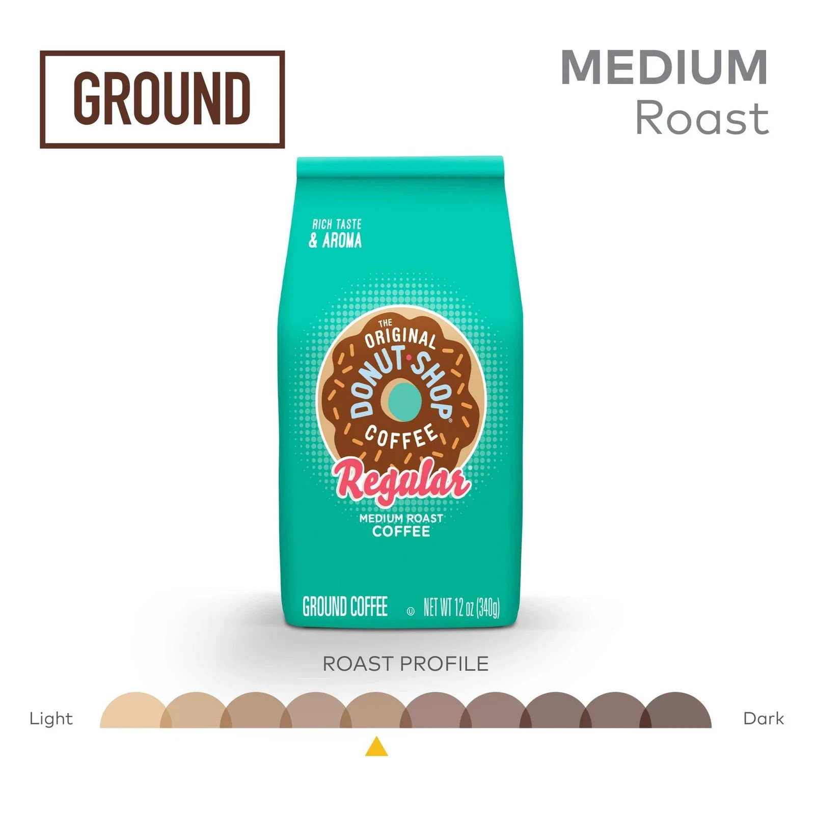 The Original Donut Shop Coffee, Regular, Medium Roast, 12 Ounce (Pack of 1)