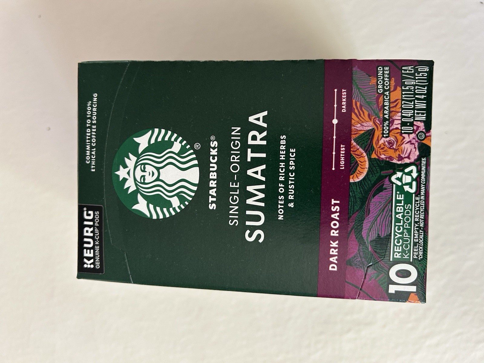 Starbucks Sumatra 10 Count K-Cups Dark Roast BB 1/2027 3 Boxes Available