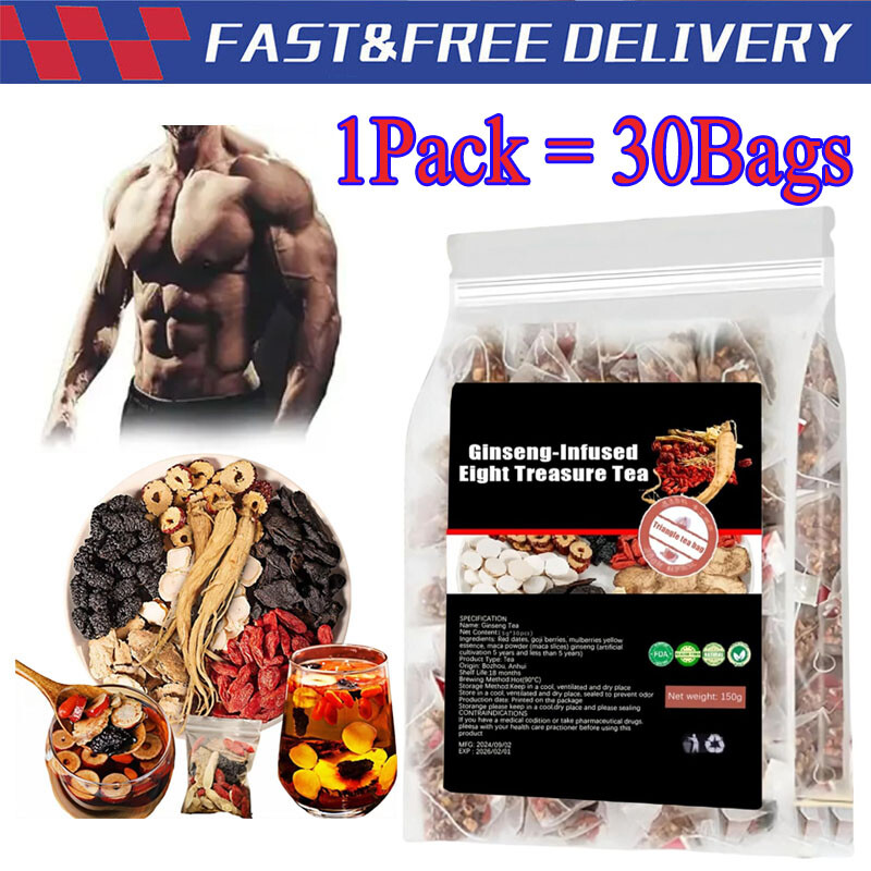 5 Ginseng-infused Eight Treasure Tea Kidney Ginseng Wolfberry Mulberry Health