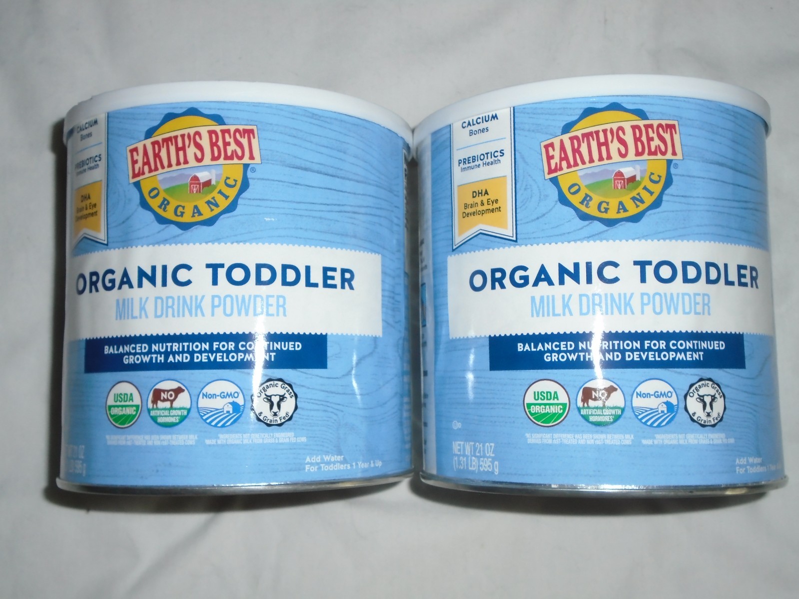 Set of 2 Earth’s Best Organic Toddler Milk Drink Powder 21 oz Cans – BB 10/26