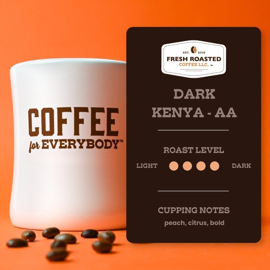 Dark Roast Kenya AA | Single Origin Coffee | Fresh Roasted Coffee
