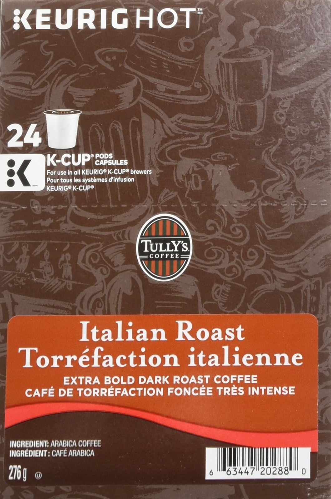 Italian Dark Roast Keurig Single Serve KCup Coffee Pods 24 Count Box Unit Item