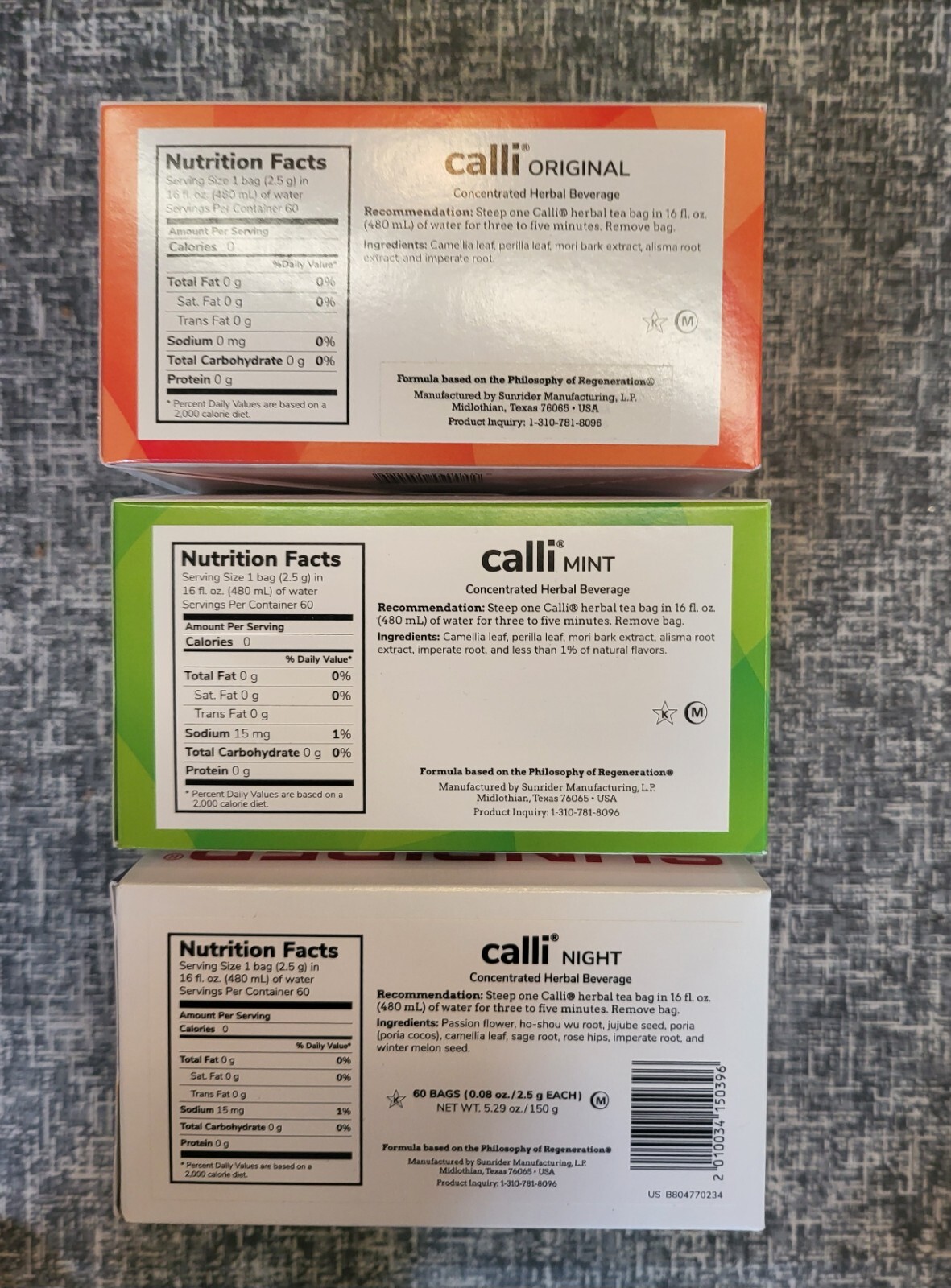 60 Count Calli Tea