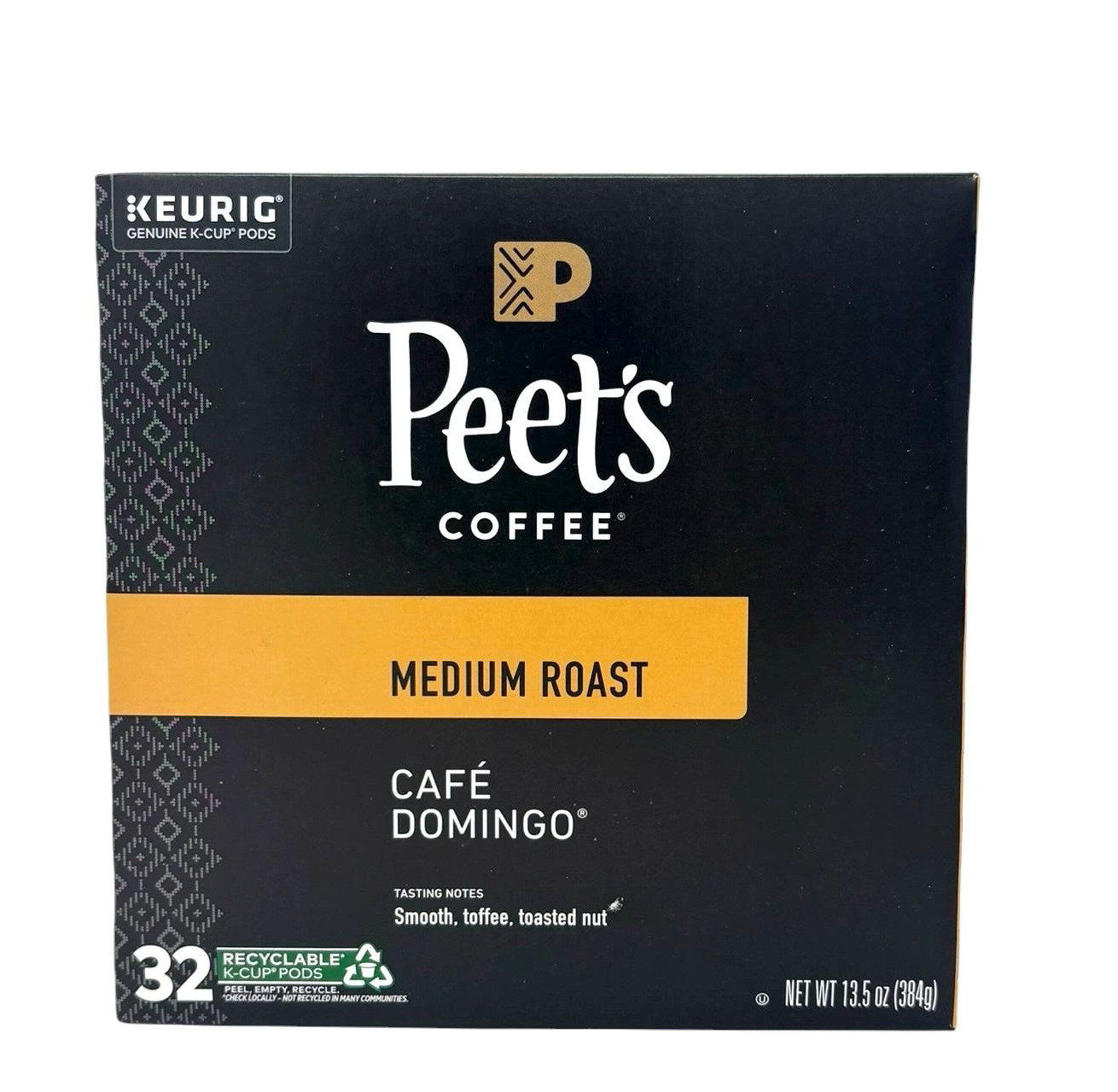 Peet’s Coffee Cafe Domingo Medium Roast Recyclable K-Cup Pods (32 Count)