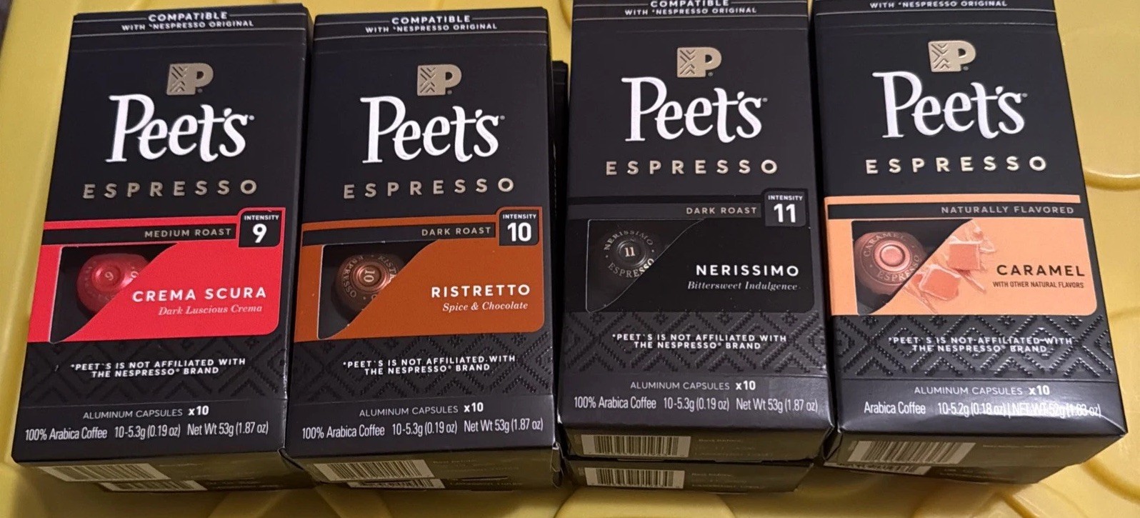 Peet’s Coffee Dark and Medium Roast Espresso Capsules Variety Pack – 80 Count
