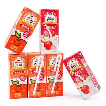 Kuang Chuan Apple Milk Flavored Drink 200mlx6packs光泉蘋果牛乳