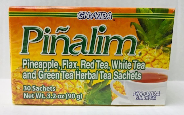Pinalim Tea/Te De Pinalim Pineapple, Flax, Green Tea, White Tea (1 box)