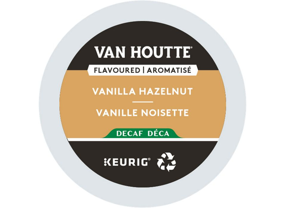Van Houtte Decaf Vanilla Hazelnut Coffee 24 to 144 Keurig K cups Pick Any Size