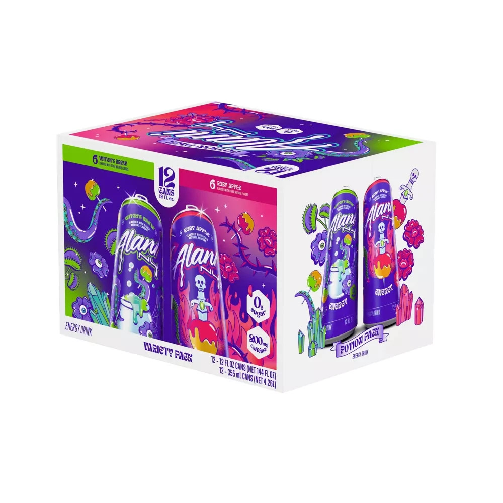 Alani Nu Witch’s Brew Variety Pack – 12 fl oz Cans, 12 Pack