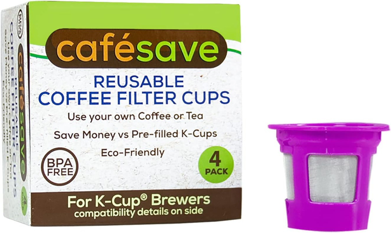 1-Stream Cafe save Reusable K Cup Pod Coffee Filters – Refillable Coffee Pod Cap