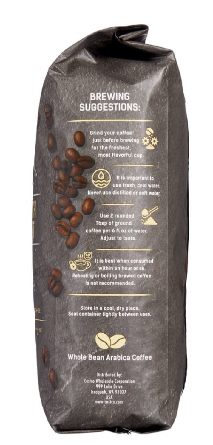 Kirkland Signature Whole Bean Coffee, French Roast, 2.5 lbs. EXP 05/07/2027