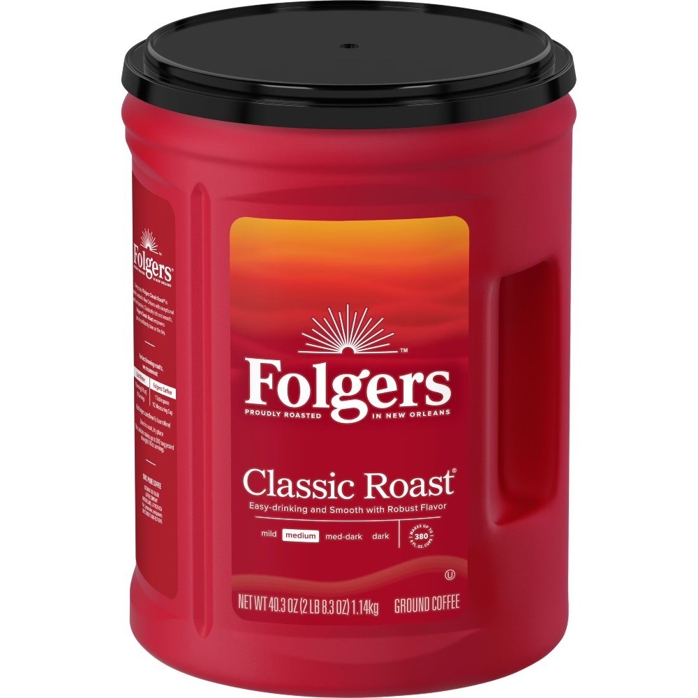 Medium Roast Ground Coffee for Drip Coffee Makers 40.3 oz Canister