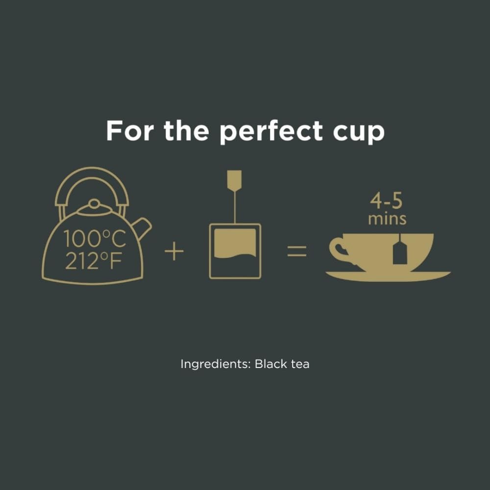 English Breakfast Tea – 50 Caffeinated Pillow Bags for Anytime Enjoyment