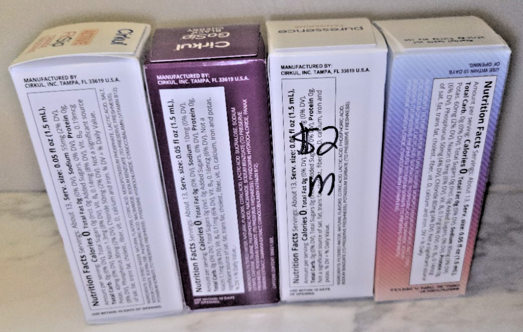 (4) Cirkul Flavor Sip Cartridges Mixed Lot Bundle – tangerine Flyte black Cherry