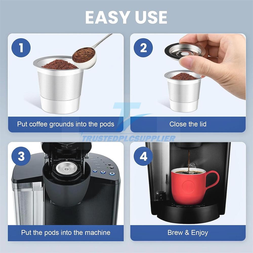 2/4 Pack K Cup Reusable Coffee Pods for Keurig: Stainless Steel Refillable K Cup