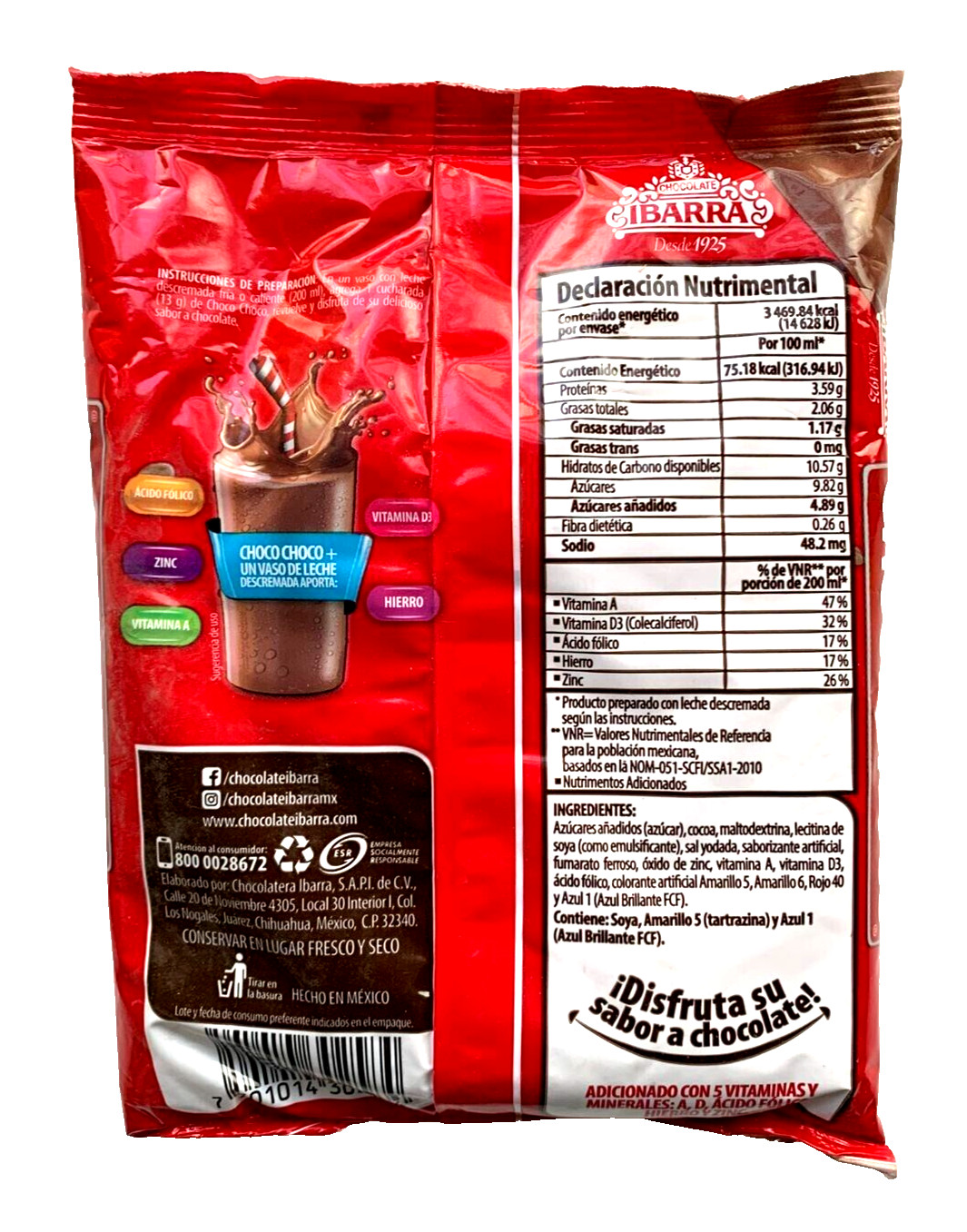 2-Pk Chocolate Ibarra Choco Chocó Instantaneo 327g/11.5oz Chocolate Drink Mix