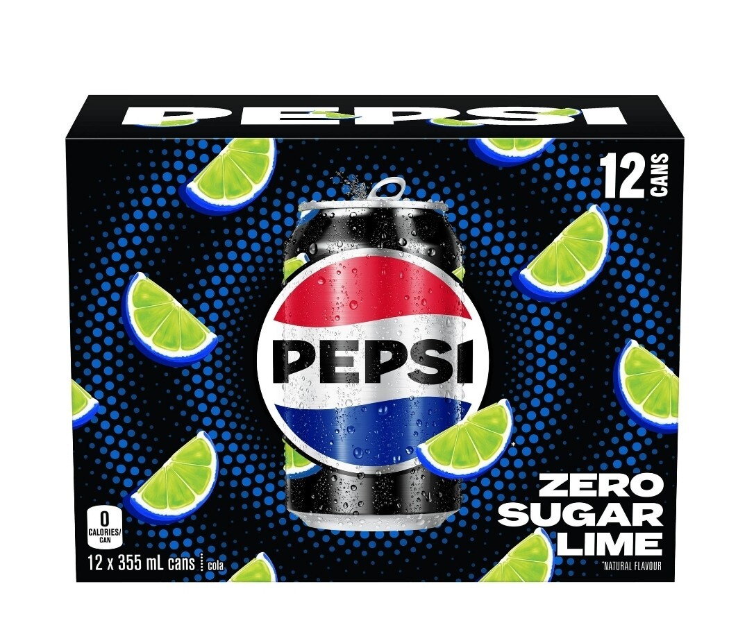 24 Cans Of Pepsi Lime Soft Drink Zero Sugar 355ml / 12 fl oz Each
