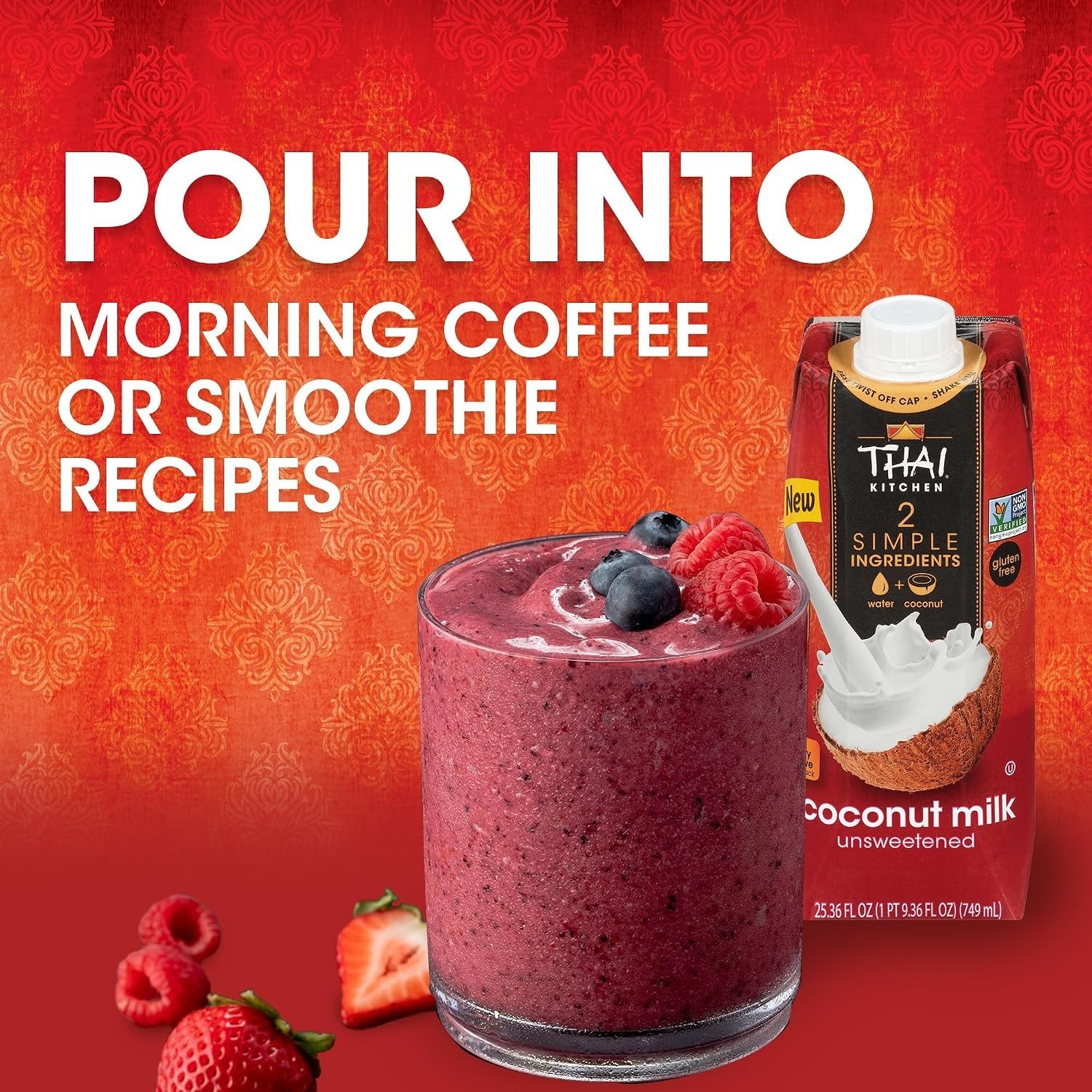 Gluten Free Coconut Milk, , Non GMO, 25.36 fl oz x 6