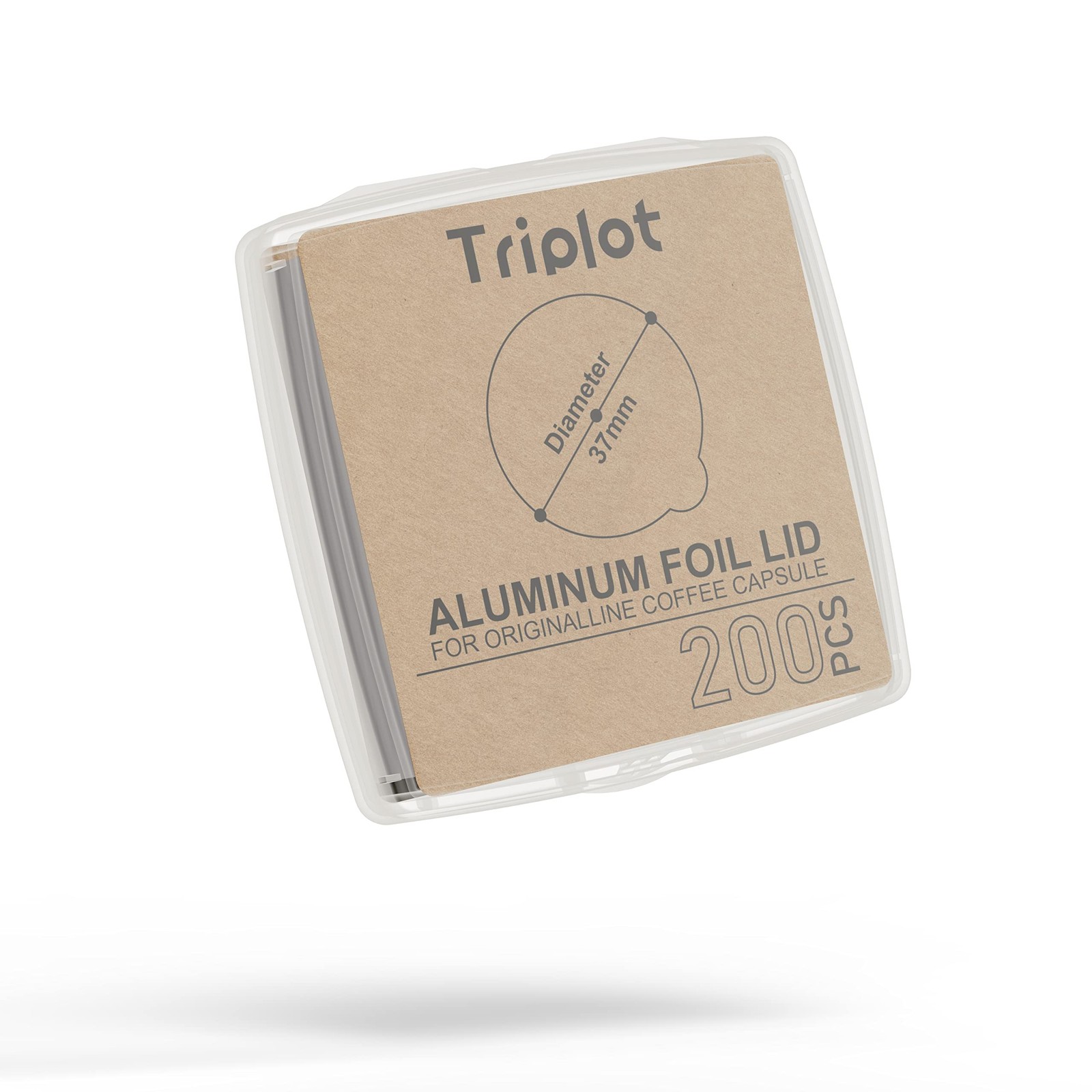 Tiplot Aluminum Lids for Reusable Nespresso 200Lids, Siver-200lids