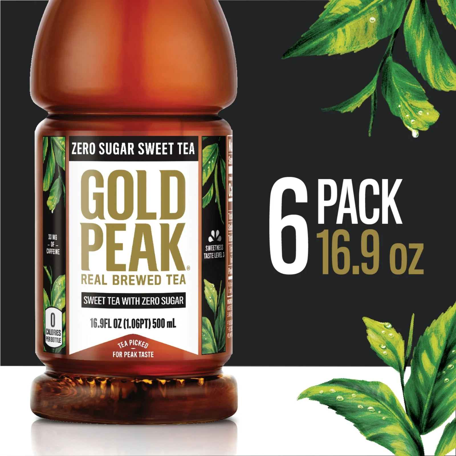 Gold Peak Zero Sugar Sweet Tea – 16.9 fl oz Bottles, 6 Pack Fast Shipping…