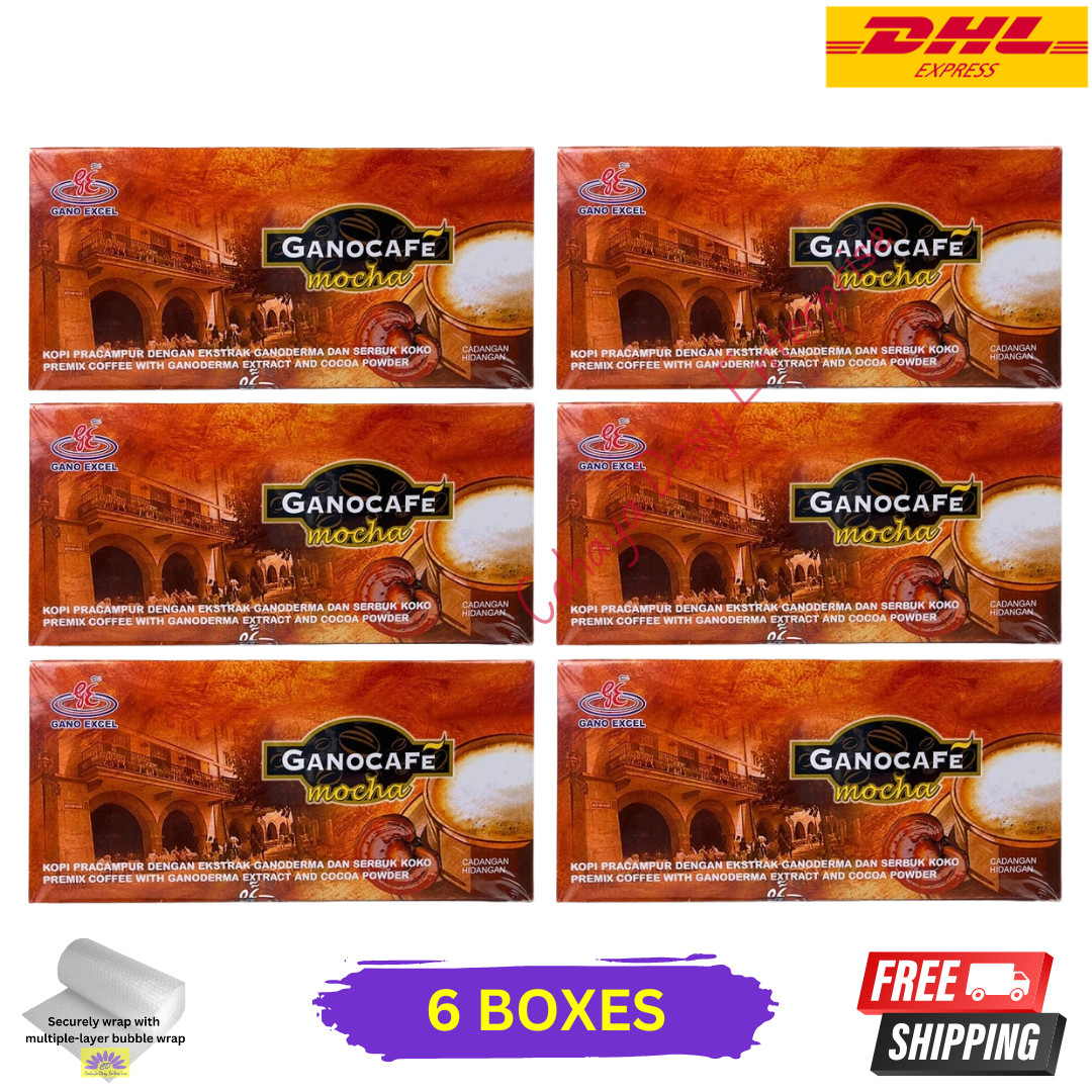 6 X Gano Cafe Mocha Gano Excel Ganoderma Halal 90 SACHETS + DHL