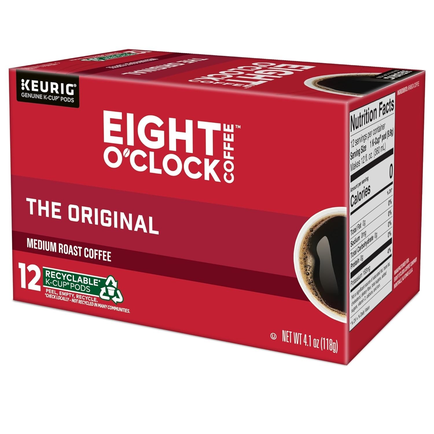 Eight O’Clock Coffee the Original, Single-Serve Keurig K-Cup Pods, Medium Roast