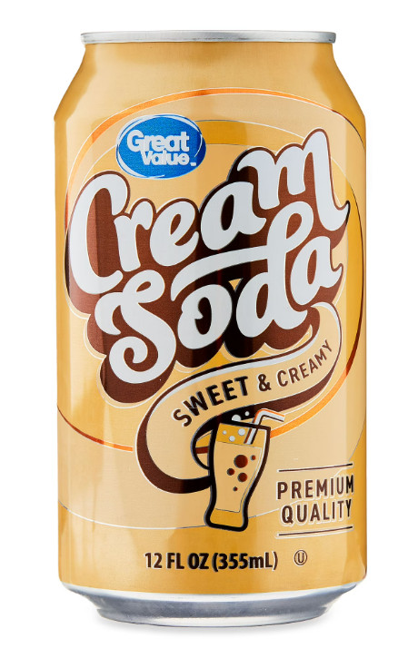 Great Value Cream Soda Pop, 12 fl oz, 12 Pack Cans