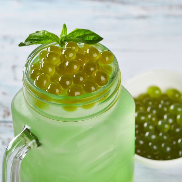 Tea Zone Green Apple Popping Pearls/Popping Boba (B2060, 7 lbs) for Boba Tea