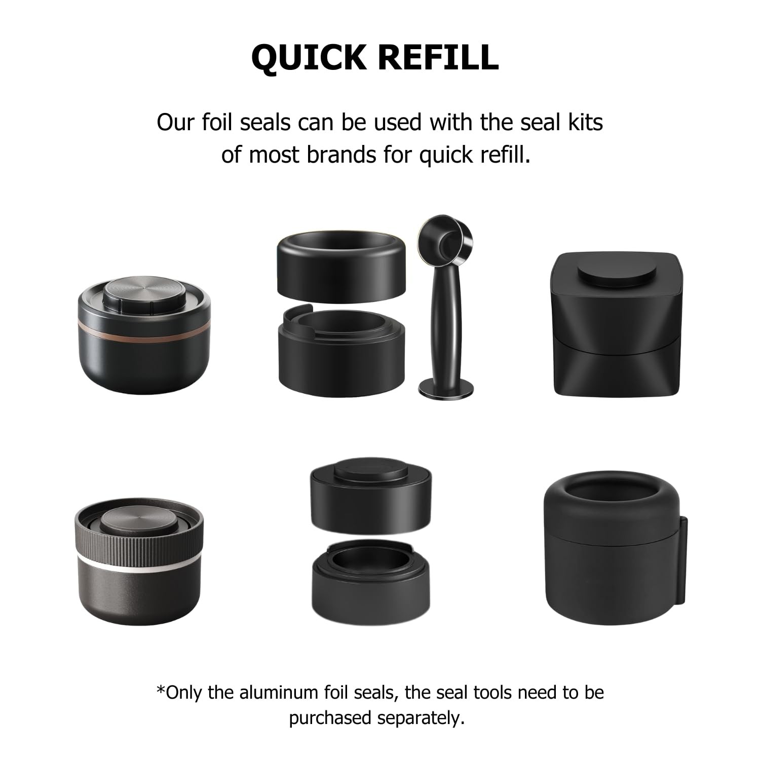 Universal Aluminum Foil Seal Lids for Nespresso Pods Vertuo, Compatible with Nes