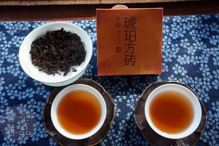 TAETEA Brand Amber Square Brick Pu-erh Tea Brick 2014 Dayi Ripe Puer Pu’er 240g