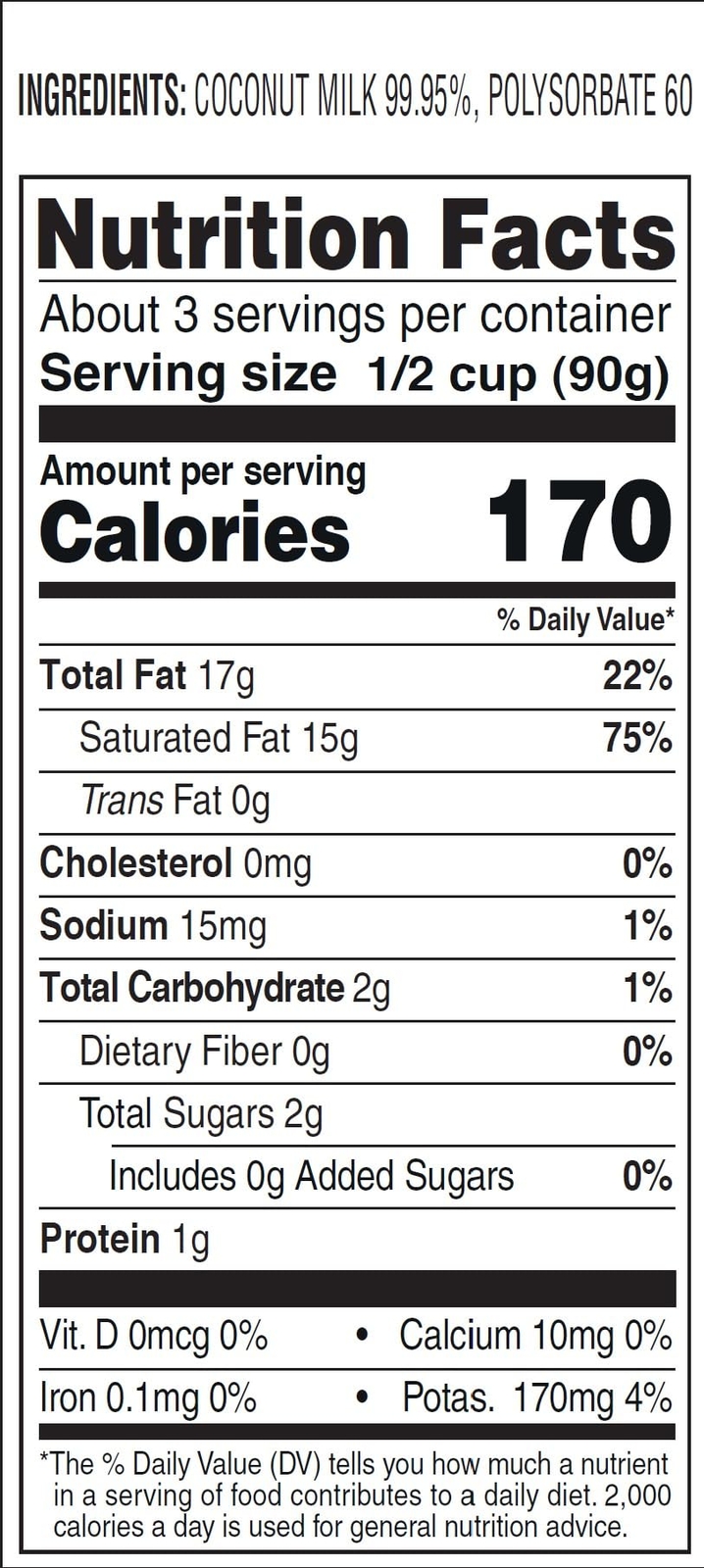 Coconut Milk Alternative 8.5 Fl Oz Pack of 12 Vegan Gluten Free Dairy Free