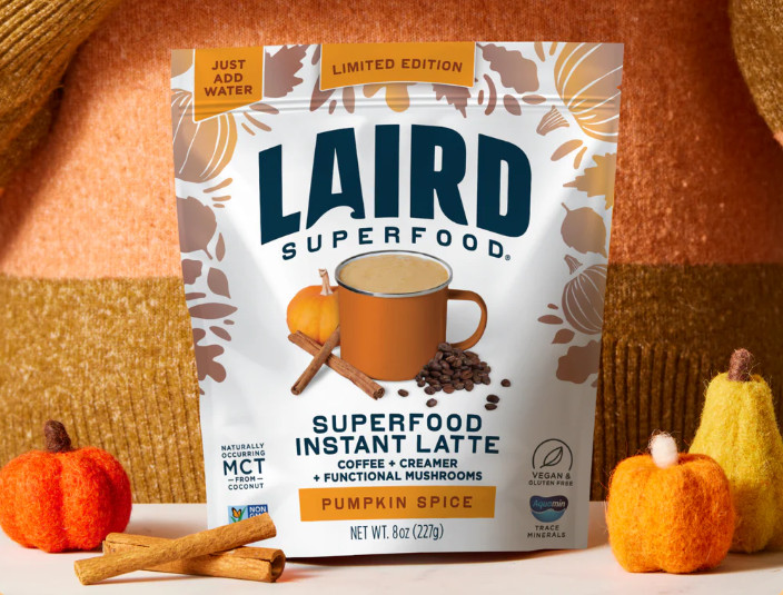 Laird Pumpkin Spice Latte Coffee Cream Chaga Lion Mane Maitake Mushroom FreeShip