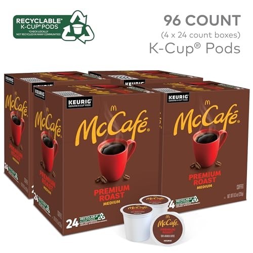 McCafe, Premium Roast Coffee, Keurig Single Serve K-Cup Pods, 96 Count (3 Pack)