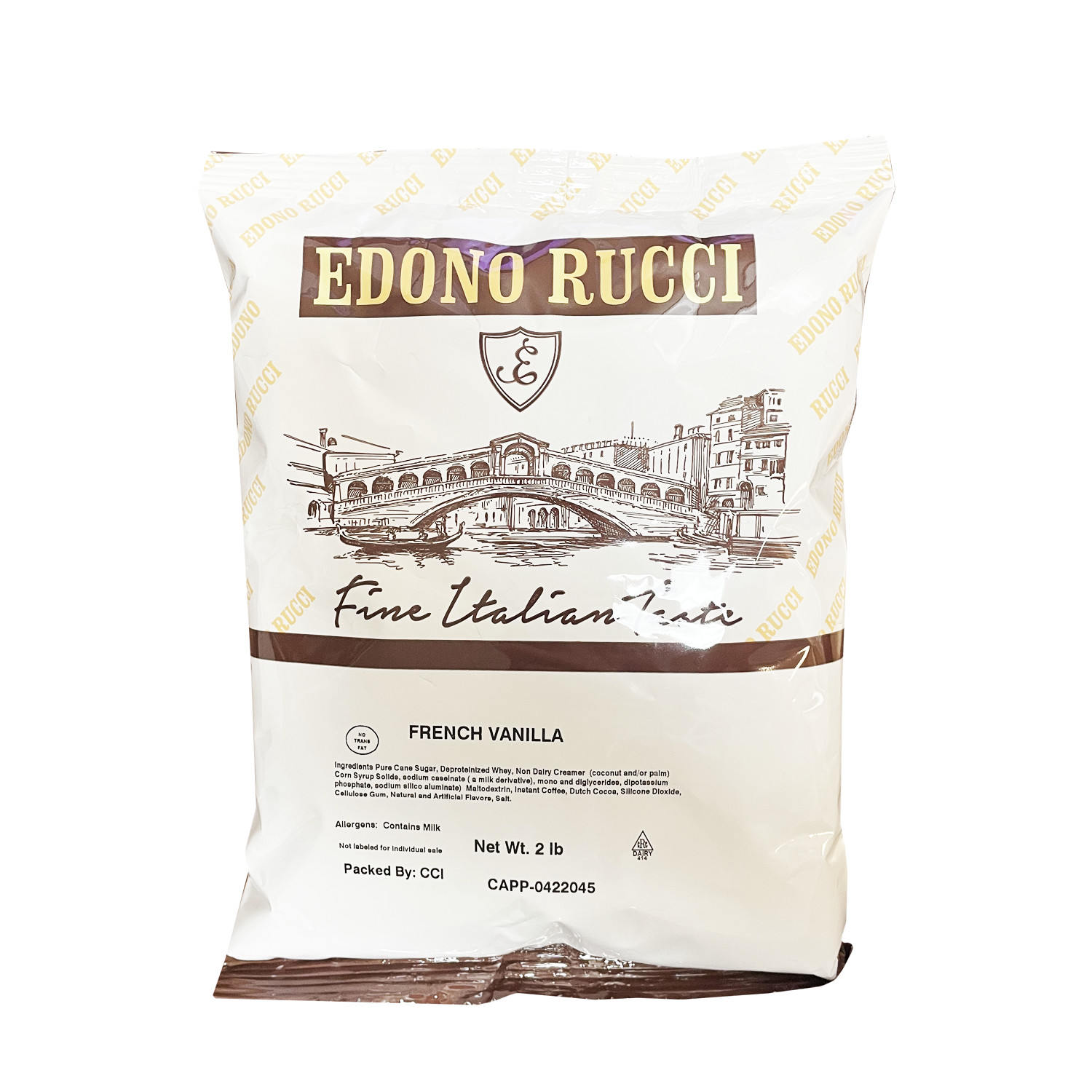 Edono Rucci Powdered Cappuccino Mix, French Vanilla, 6/2 lb bags