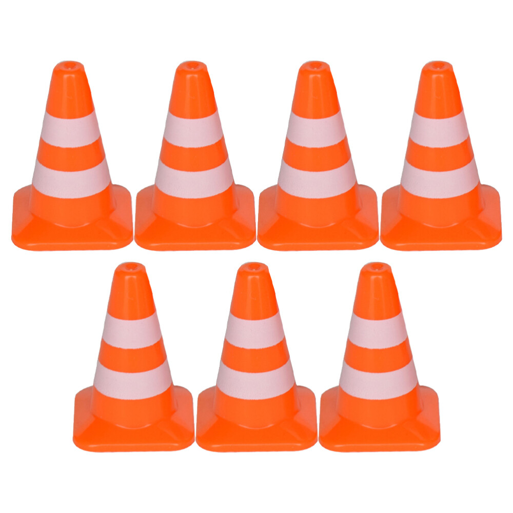 7x Traffic Cones Model Traffic Road Cones Construction Toys Model Traffic Signs