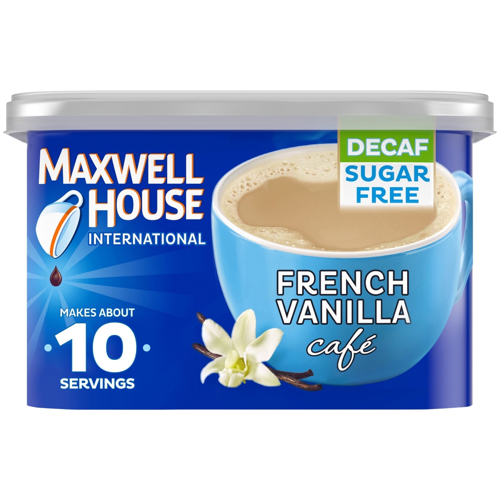 Maxwell House International French Vanilla Sugar Free Decaf Coffee , 4 oz.