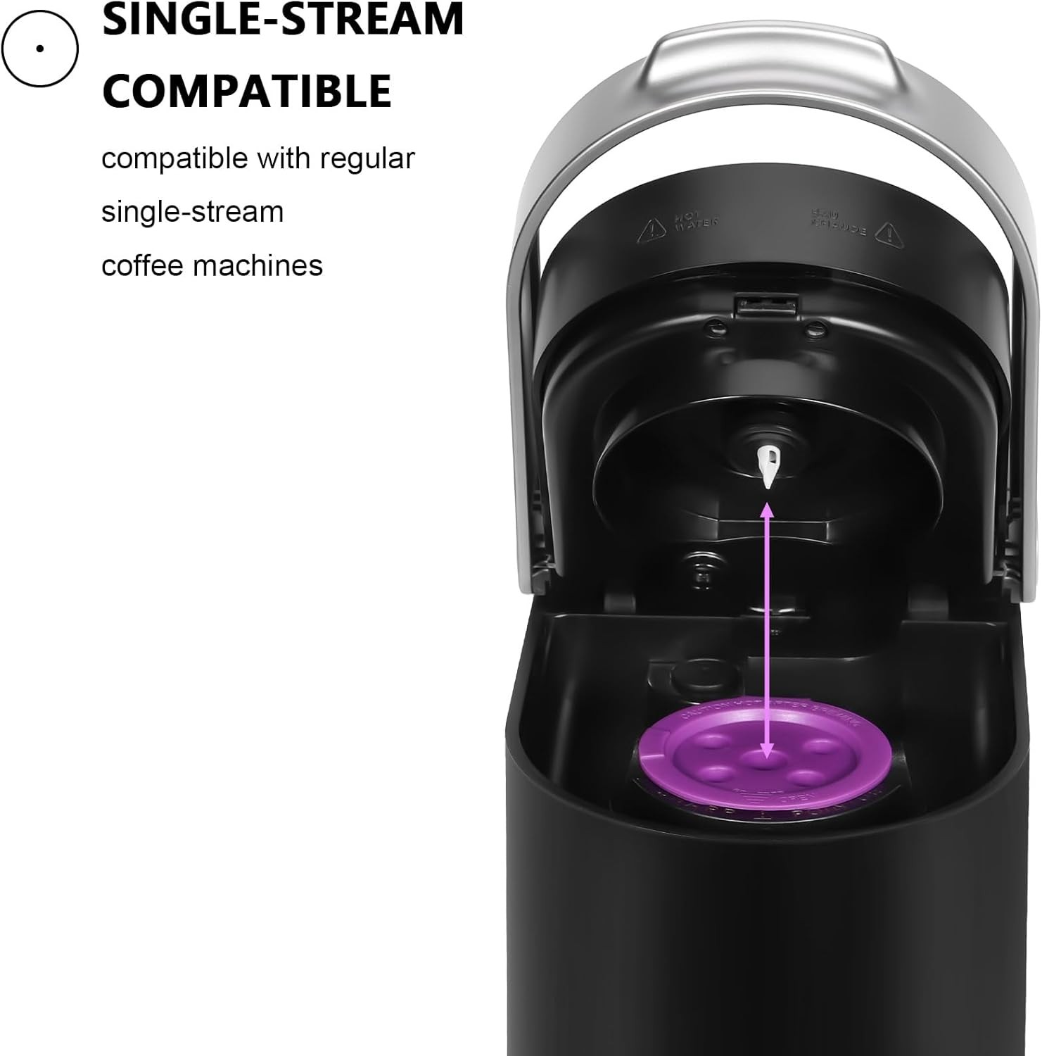Universal Refillable Coffee Pods with 5 Holes, Suitable for K Cups, Refillable C