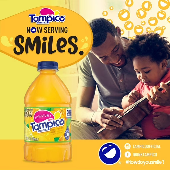 Tampico Citrus Punch Orange Tangerine Lemon Juice Drink 10 Fl Oz 15 Pack