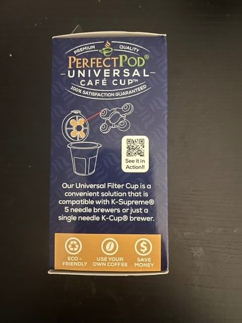 PerfectPod Universal Cafe Cup, for Keurig Brewers, Reusable, K11220, New