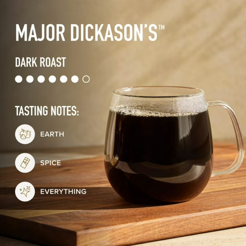 3P Peet’s Coffee Major Dickason’s Blend Premium Dark Roast Ground Coffee, 18 oz