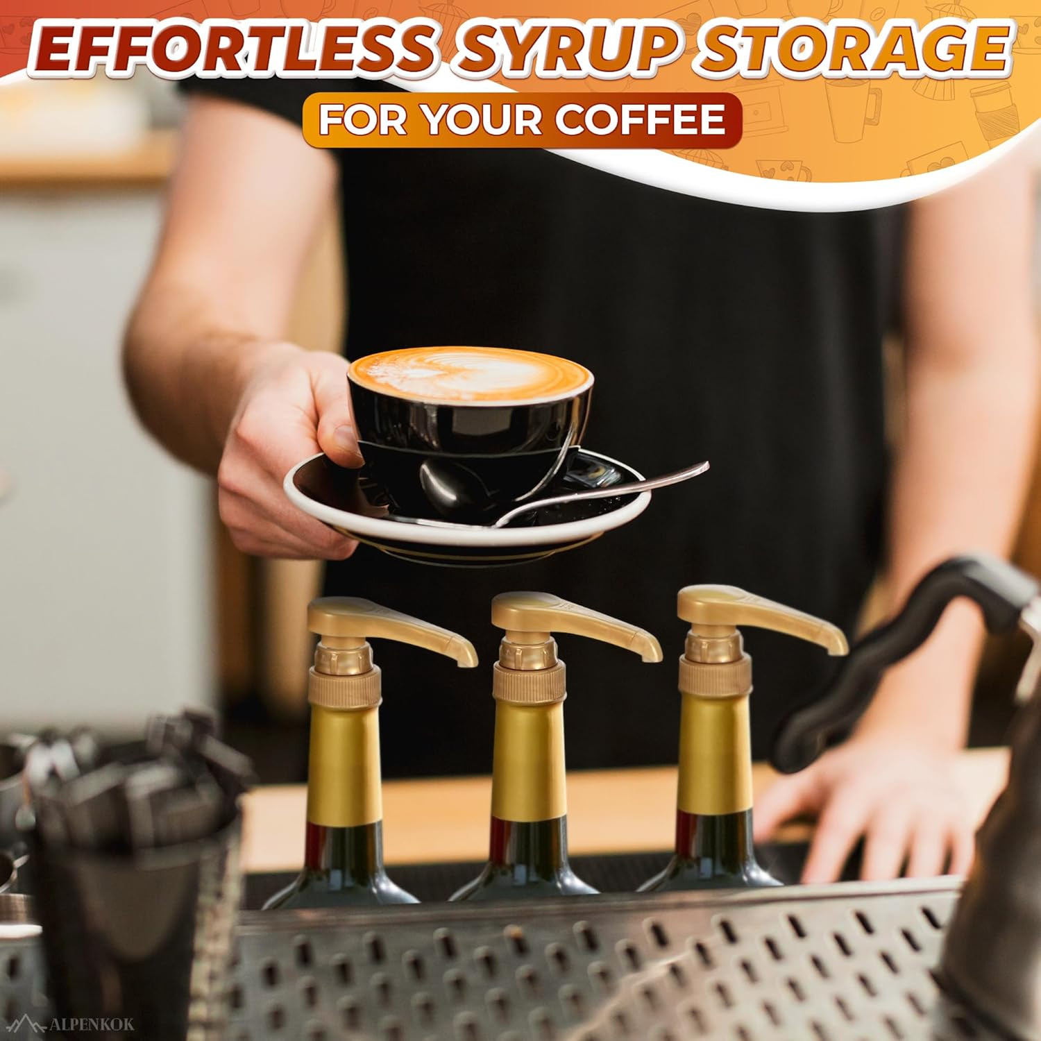 4 Pcs Coffee Syrup Dispenser Pump, Compatible with Torani & Skinny | 25.4 Oz (75