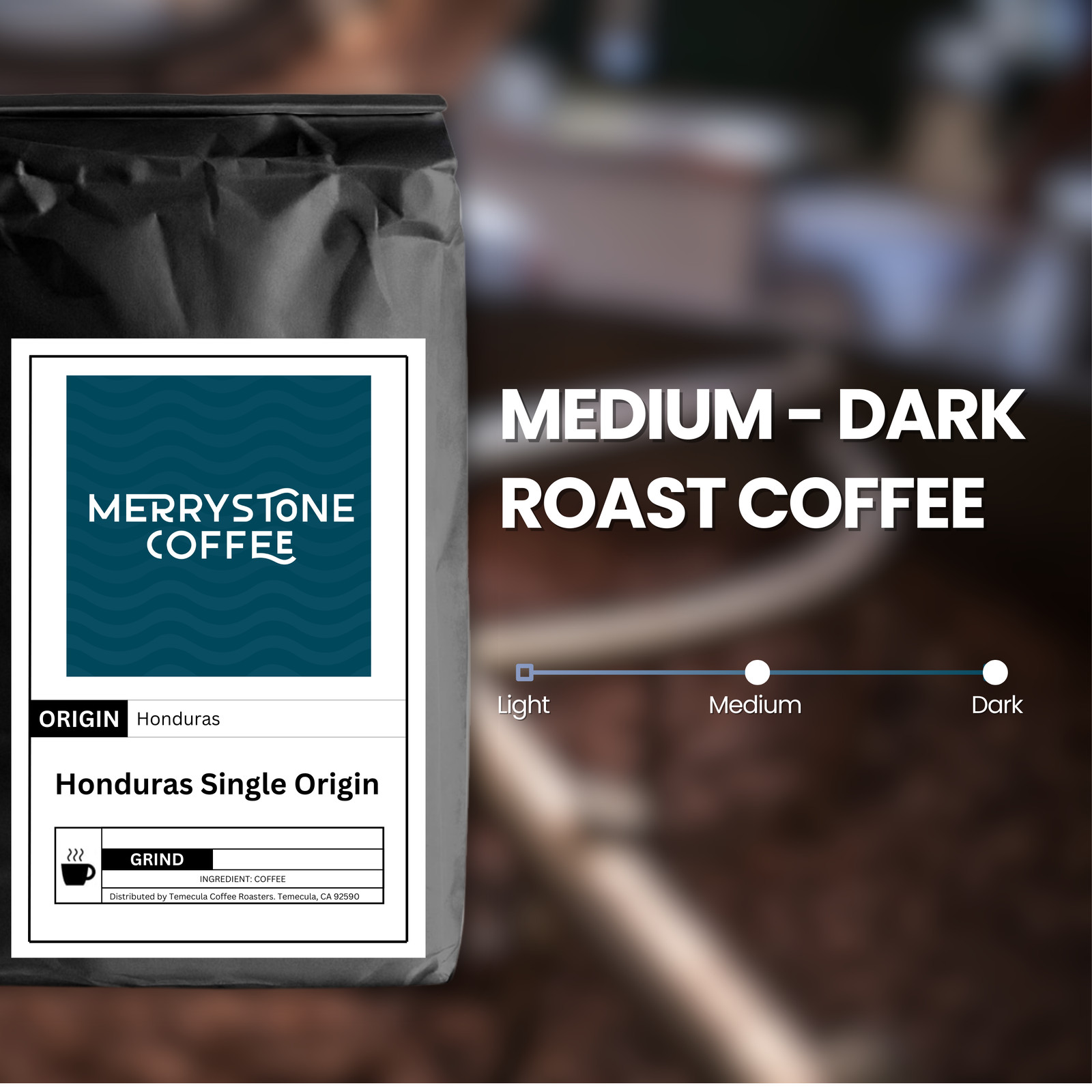 Merrystone Coffee Honduras Organic Single Origin – Roasted to Order Medium-Dark