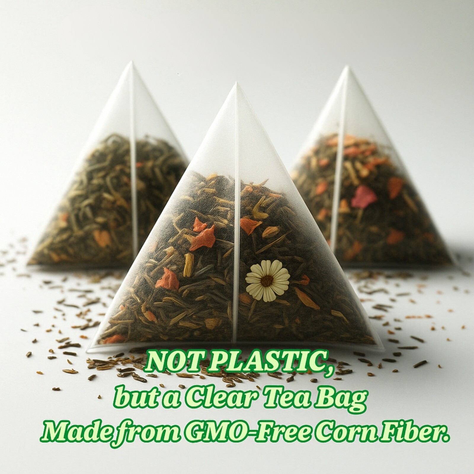Organic Mullein Leaf Tea Bags – 100 Count (Plant-Based Pyramid Tea Bags)