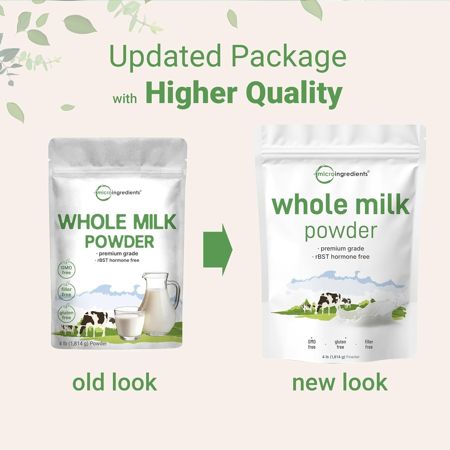 Micro Ingredients Whole Milk Powder, 4 lb | Pasture-Raised, rBST-Free | Pure…