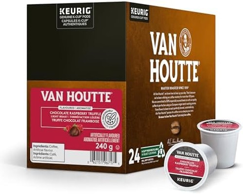 Van Houtte Raspberry Chocolate Truffle Coffee, K-Cup Portion Pack for Keurig …