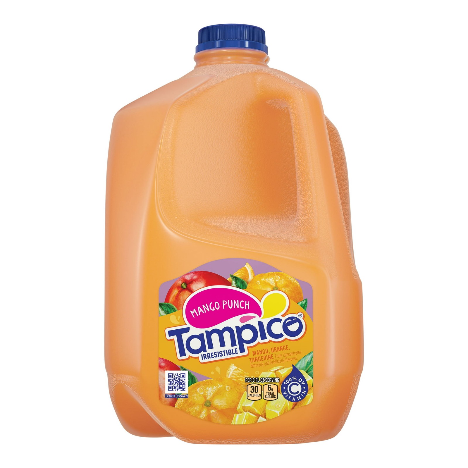 Tampico Mango Punch, Mango Orange Tangerine Juice Drink 1 Gallon, 3 pack.
